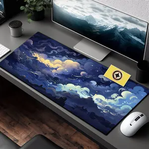 Pastel Mouse Pad, Blue Desk Mat, Kawaii Mouse Pad, Sky Desk Pad, Aesthetic Mousepad, Cute Desk Decor, Clouds Deskmat, Office Gifts