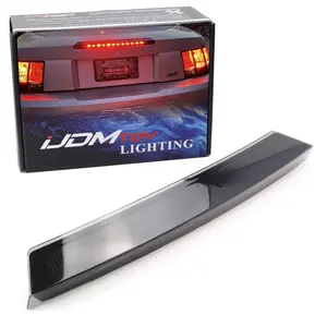 iJDMTOY Smoked Black Lens LED 3rd Brake Light For 1999-2004 Ford Mustang, Powered by 12 Super Bright Red LED Emitters