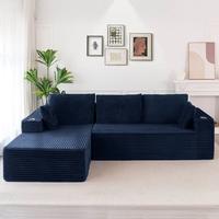 Navy-Left Facing Chaise