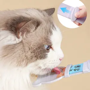 Multi-Functional Cat Bar Spoon Feeding Spoon, Pet Cat Bar Feeder & Squeezer, Ideal for Cat Snacks & Food, Essential Pet Accessory