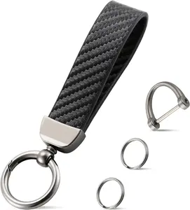 Carbon Keychain - Multiple Colors For Any Car Enthusiasts - Stylish Accessory with Durable Metal Rings and Sleek Design Perfect Gift Idea for Car Enthusiasts