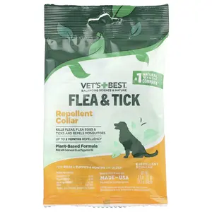 Vet's Best Flea & Tick Repellent Collar, For Dogs & Puppies, 4 Months or Older, 1 Count