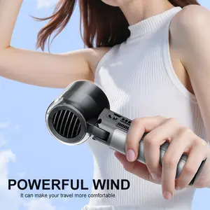 2026 New 5-in-1 High-Speed Handheld Fan, Portable Folding Cooling Fan with Ice Compress, 16°C Instant Cooling Turbo Fan, LED Display, Rechargeable Personal Fan for Travel & Outdoor
