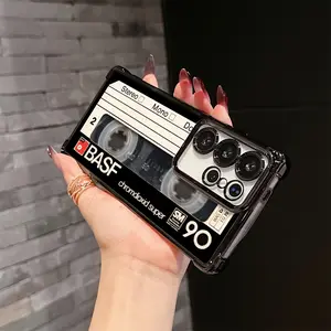 Phone Case: Vintage Cassette Tape Design Phone Case Compatible with Samsung Galaxy S25/S25 Ultra/S25 Plus/S24/S24 Ultra/S24 FE/S23/S23 Ultra/S23 FE/S22/S22 Ultra/S21 FE/S21/S21 Ultra/S20 Plus/S20/S20 Ultra/S20 FE/S20+/S10, Shockproof Transparent