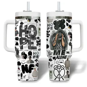 NF Real Music Cup, NF HOPE Music Custom Tumbler 40 oz 20 oz With Handlel, NF Fans Merch Gift For Fans