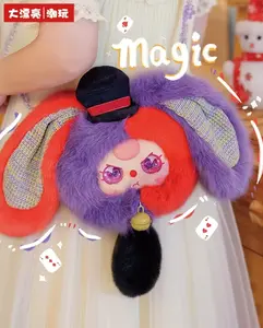 BABYTHREE-Lucky Rabbit Zipper Bag Plush MysteryBoxes Bag Pendant Bunny Plush Dolls Soft Collectibles