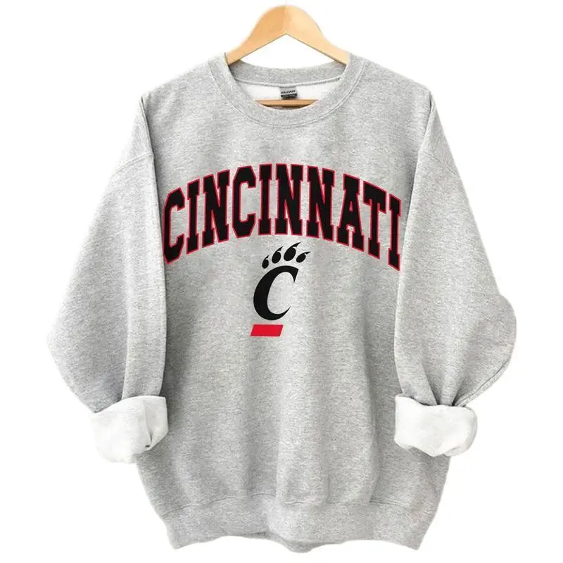 Cincinnati Vintage Trendy Sweatshirt, University of Cincinnati Unisex Sweatshirt, Cotton, Crewneck, Gift for men, Gift For Fans