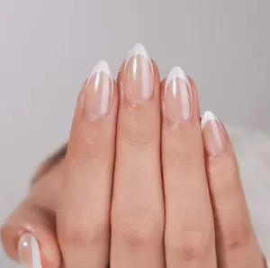 Shinny French Pearl Press On Nails