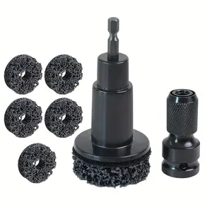 Wheel Hub Axle Brake Disc Grinding Head - Hardened Plastic Model - Wheel Hub Rust Removal Tool + 5 Grinding Heads Car Polisher Tool Car Polish Machine