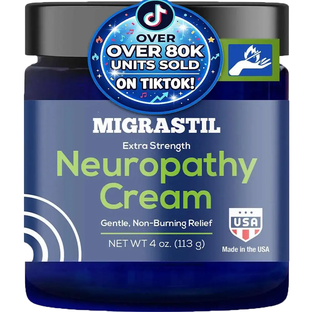 Migrastil Neuropathy Cream - Soothing Cream for Feet, Legs, Hands, Etc. Aloe Shea Butter Gentle Clove Moisturizing Body Care Daily