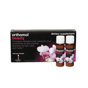 Orthomol Beauty — Women’s Beauty Supplement for Hair, Skin & Nail Health with Collagen & CoQ10 | Liquid Vials | 7-Day Supply