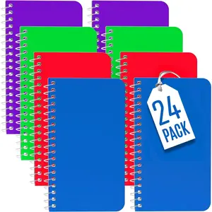 Pocket Notebook, Small 3x5 Notepad | College Ruled, Mini Spiral Notebooks 24 Pack,  the Go Writing, 60 Sheets per Note Pad | Assorted Colors, for School, , Office,  Thick Paper