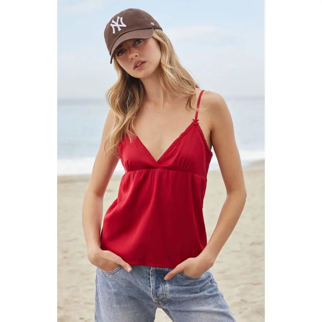 John Galt Women's Red Edith Tank Top