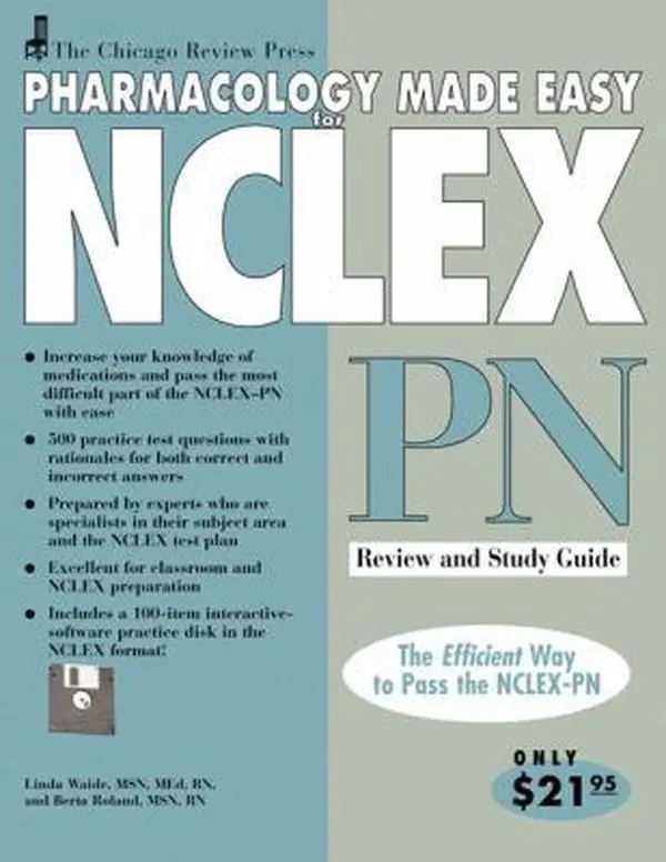 USED-Pharmacology Made Easy for NCLEX-PN: Review and Study Guide [With Disk] by Waide, Linda (Paperback)