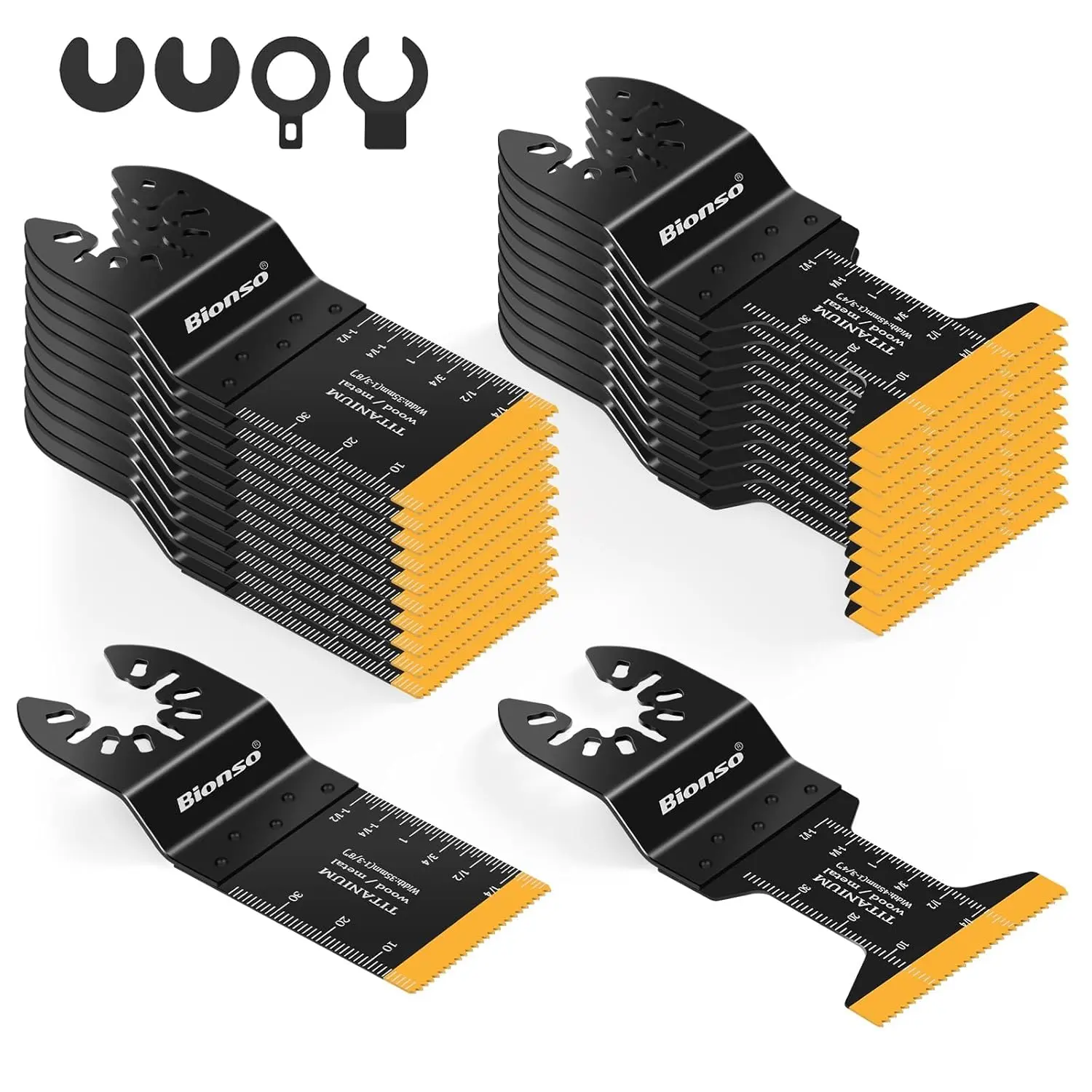 220PCS Titanium Oscillating Tool Blade Cuts Metal and Wood, Sharp and Durable Multitool Blades, Multi Tool Blades Kits, Oscillating Saw Blades Fit Ryobi Worx Rockwell Wen