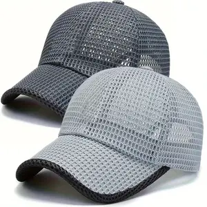 2 Pack Men’s Summer Hat – Breathable Mesh Baseball Cap with Sun Visor for Fishing, Outdoor & Sports