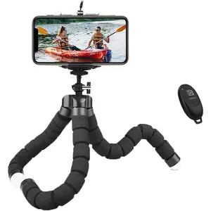 Phone Mini Tripod,Sponge Tripod with Phone Holder Flexible Bracket for Mobile Phones and Cameras
