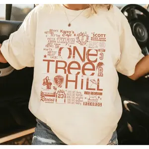 One Tree Hill Doodle Art Shirt, Vintage One Tree Hill Movie Shirt, Brooke Davis Peyton Sawyer Nathan Scott Shirt