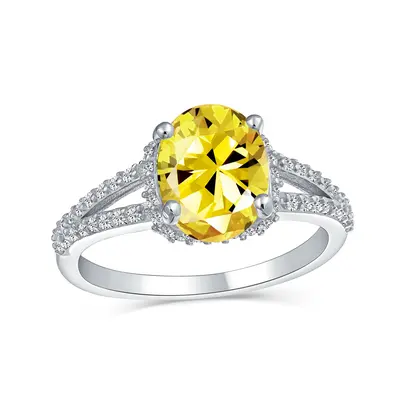 Yellow Oval Engagement Ring TikTok Shop