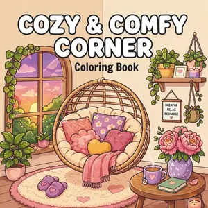 Cozy & Comfy Corner Coloring Book: Calm Spaces & Relaxing Designs for Adults and Teens