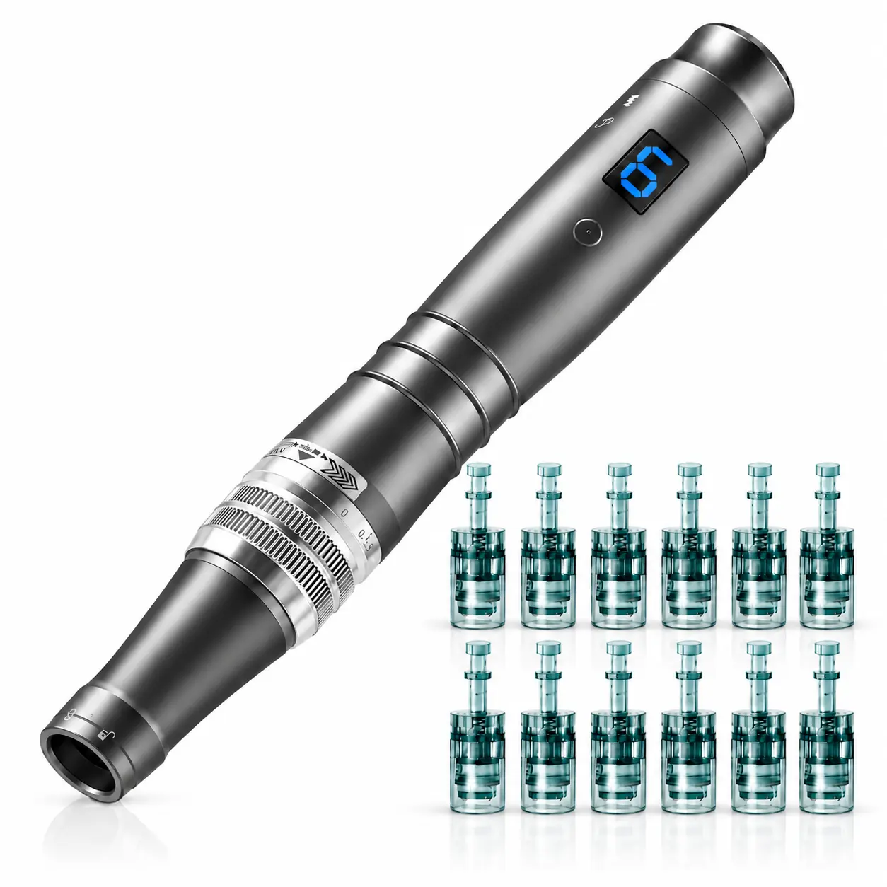 One Set DR.PEN -M8-MicroNeedling with 12 pcs Accessories 2x16pin 10xNano Round