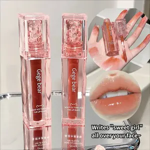 Waterproof Mirror Finish Lipstick, Transparent Bean Sand Milk, Gentle Fake Makeup Gift for Women, Christmas & Valentine's Day