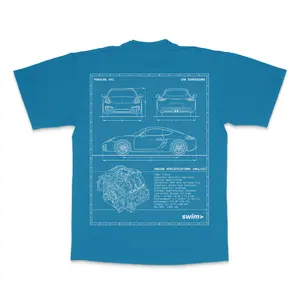 Porsche 981 Blueprint Tee
