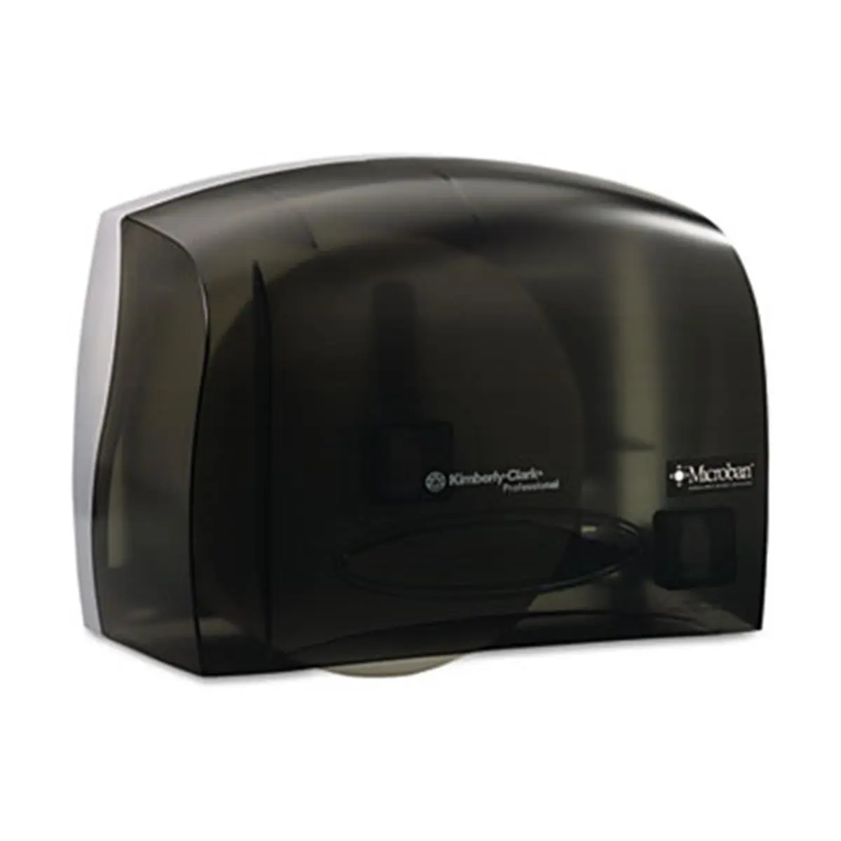 212 MAIN Anti-Bacteria Plastic In-Sight Coreless Tissue Dispenser - Bathroom Accessory Tissue Holder, Translucent Smoke, Keyless Coreless Fit, 1-Handed Reloading, 14-1/8in x 6in x 9-3/4in, Anti-Bacteria Protection