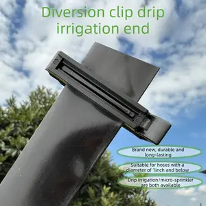 Micro-sprinkler drip irrigation hose clamp/water shutoff clip for 1‑inch tubing; agricultural drip irrigation hose end fitting