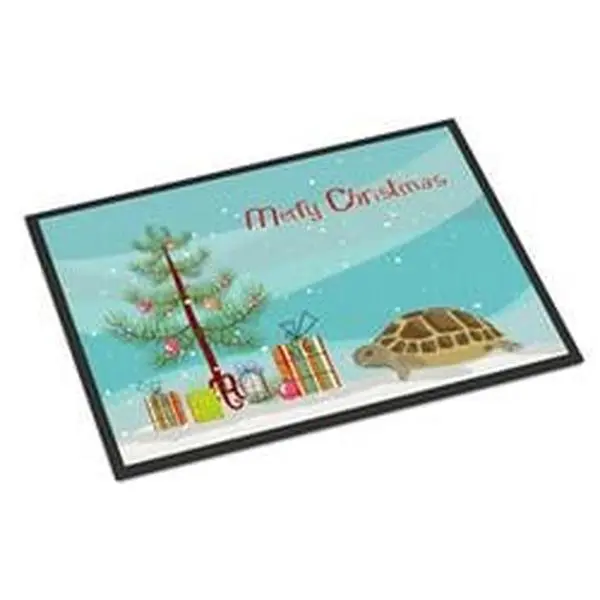 24" x 36" Christmas Turtle Indoor-Outdoor Mat, Action Back Felt, Anti-Skid, Durable Household Rug