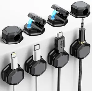 8-Pack Cord Organizer Clips – Nightstand Cable Holders for Charging Cables & Desk Wires