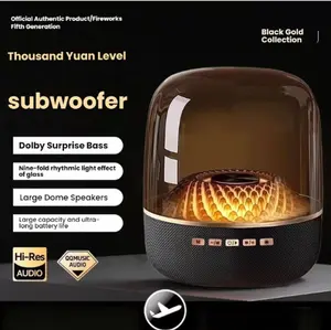 Bluetooth Soundbar Speaker with LED Breathing Light & Subwoofer Hi-Fi Stereo Surround Sound Wireless TV Sound Bar for Gaming Room Home Theater PC RGB Speaker Dolby Surprise Bass Large Dome Speakers Hi-Res Audio - Smartphone