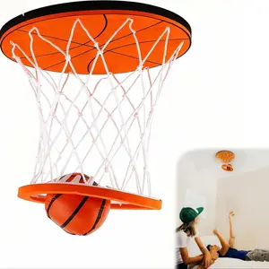 Hanging Indoor Basketball Hoop,Portable Ceiling Swish Indoor Mini Basketball Game for Bedroom,Funny Wall Mount Sports Bedroom & Outdoor Play Game with Ball