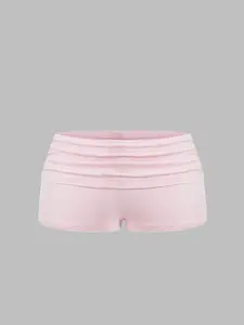 Daily Casual Home Versatile Knit Fitted Shorts, Comfortable, Soft and Stylish, Perfect for Everyday Wear, Women's Underwear Fashion Bottoms, All-Season Use