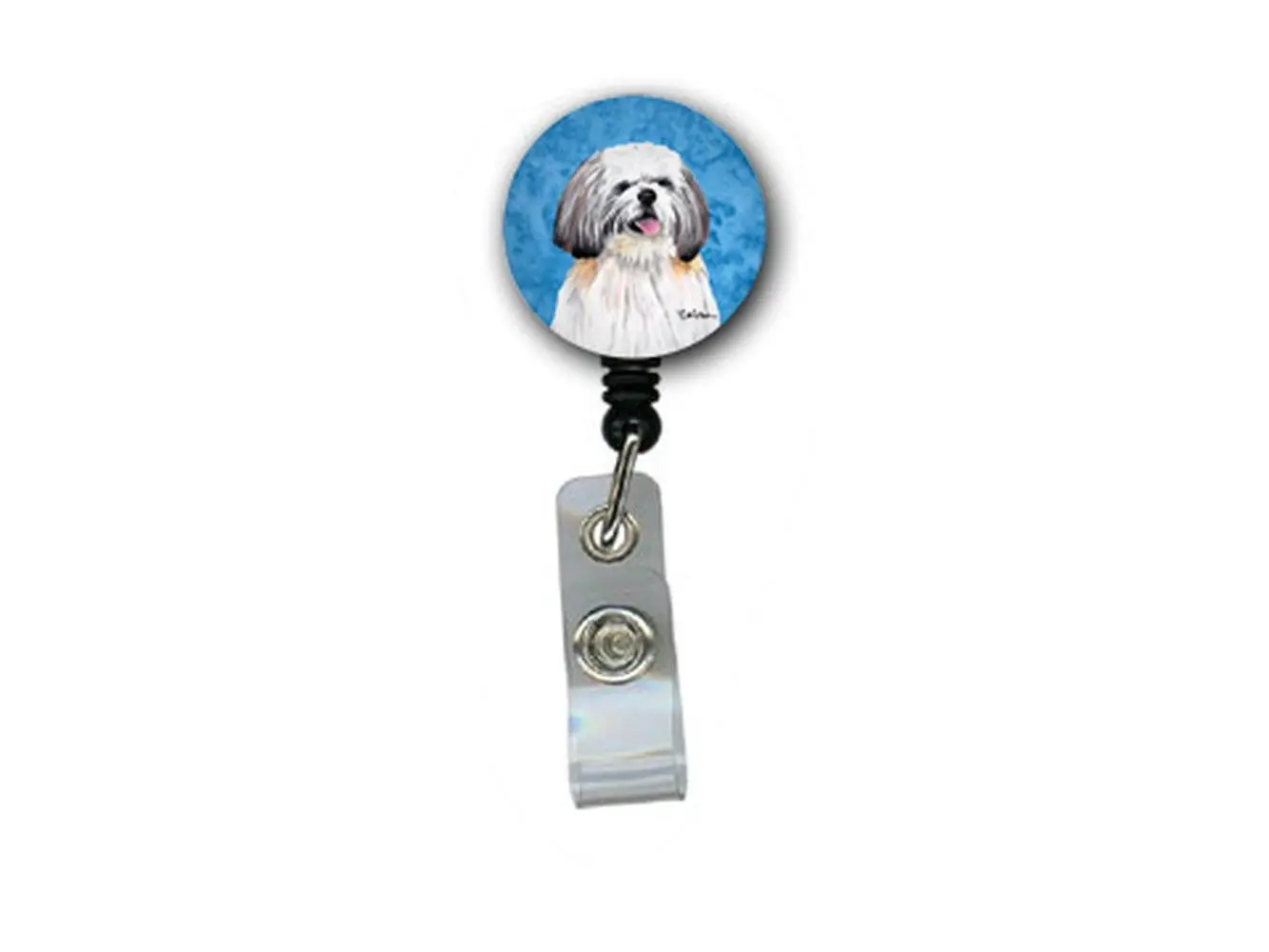 Shih Tzu Retractable Badge Reel Or Id Holder With Clip