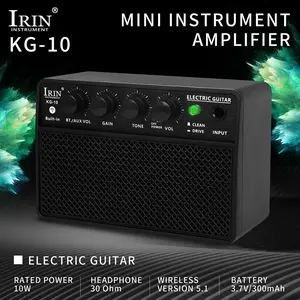IRIN KG-10 Bluetooth Portable Amplifier 10W Mini Guitar Bass Amp  for Electric Guitar Bass Outdoor Use