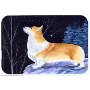 212 MAIN Starry Night Corgi Mouse Pad - 8x9.5 in, Polyester Surface, Permanently Dyed, Durable Construction, Non-Slip Rubber Back, High-Performance Computer Accessory