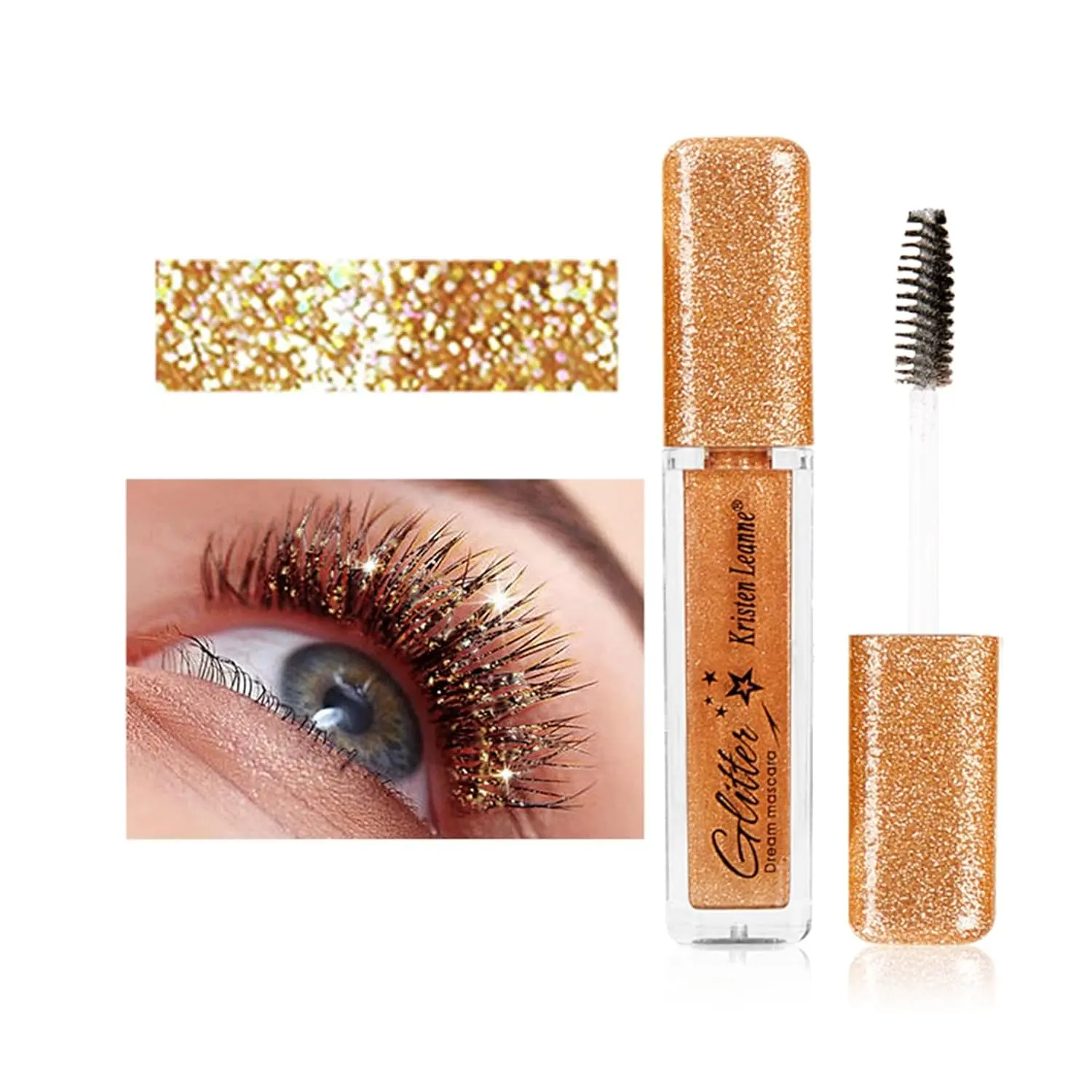 Volumizing Colored Mascara with Pearl Sparkle, Waterproof Smooth Gel Formula for Long-Lasting Makeup, 7 Colors for Parties & Cosplay, Lash, Gift, Lightweight