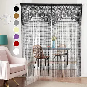 Wholesale Door Curtain Factory Direct Sale, Cross-Border Special Supply Partition Curtains, Hot Selling Tassel Line Curtains