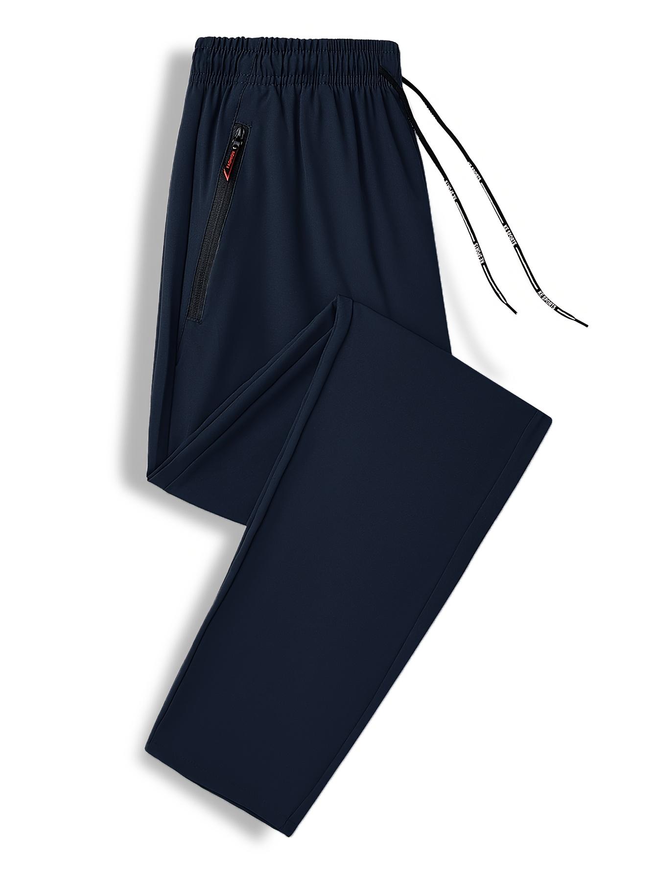 Women’s 3-Pack Summer High-Waist Straight-Leg Casual Jogger Pants with Zipper Pockets