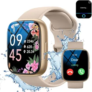 Idw26 Health Smart Watch for Men and Women with Bluetooth-compatible Calling, Built-In Alexa, IP68 Waterproof, 5atm, Heart Rate and Pedometer