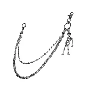 PINKPIN Skeleton Wallet Chain Biker Jean Pocket Chain Unisex Pant Trouser Skull Chain for Men Women