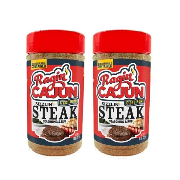 Sizzlin' Steak Seasoning Duo Pack by Ragin' Cajun - 8 oz.