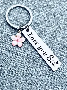 [Birthday Christmas Gift] Love You Sister" Engraved Stainless Steel Keychain - Perfect Birthday, Christmas & Best Friend Gift for Sisters