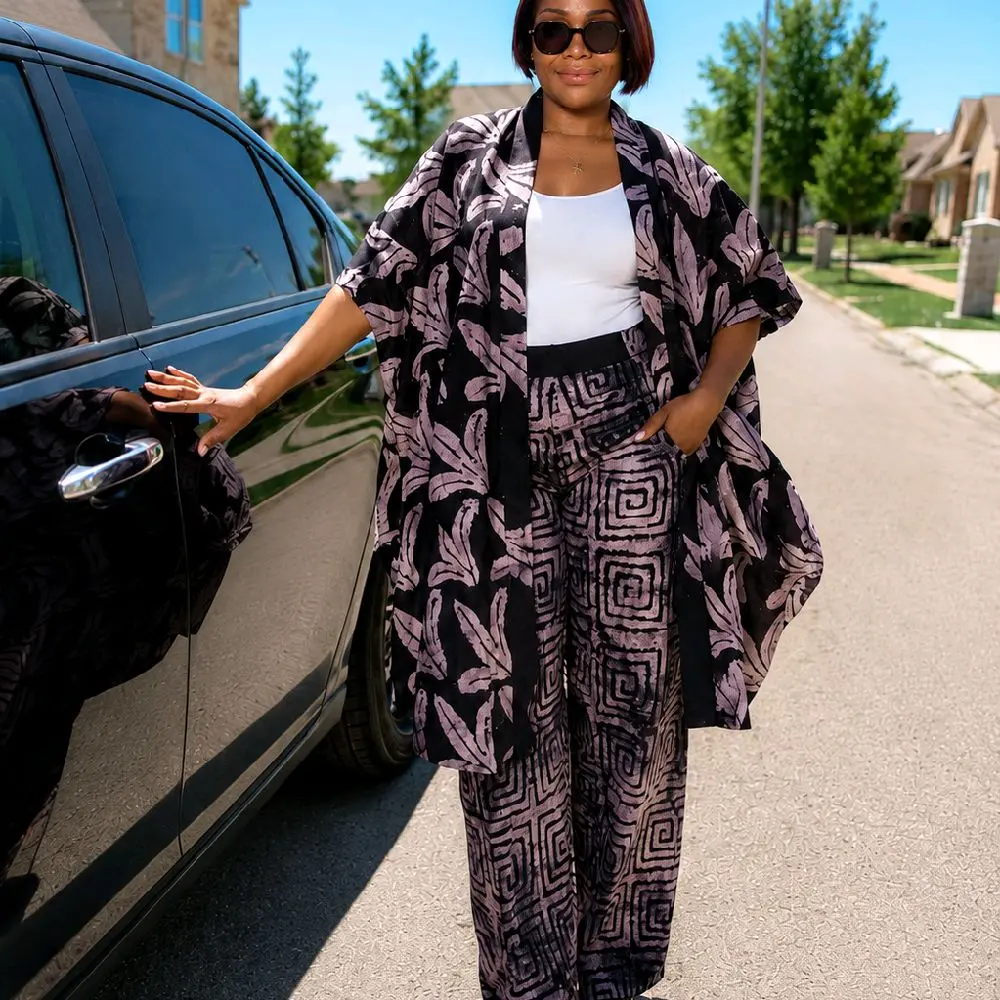Adire kimonostyle and palazzo