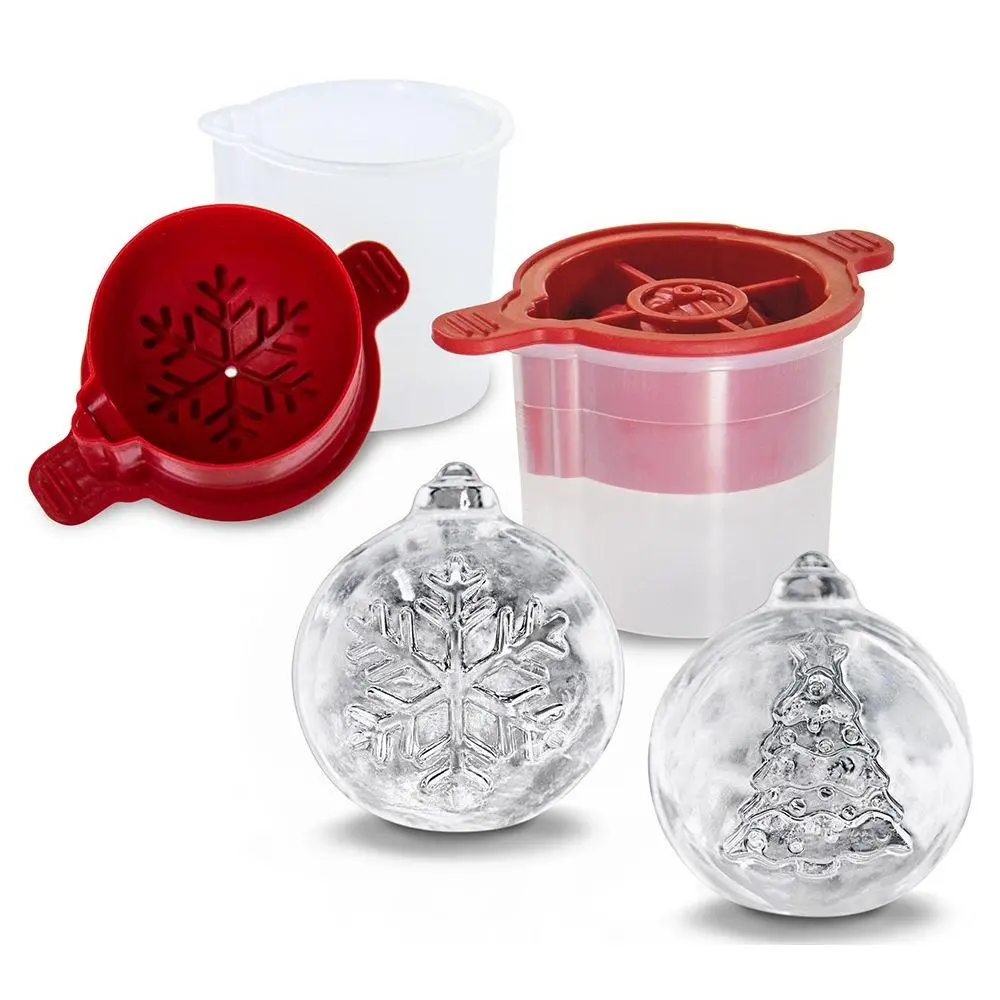 Tovolo 8 Piece Holiday Tree and SnowflakeCraft Ice Molds
