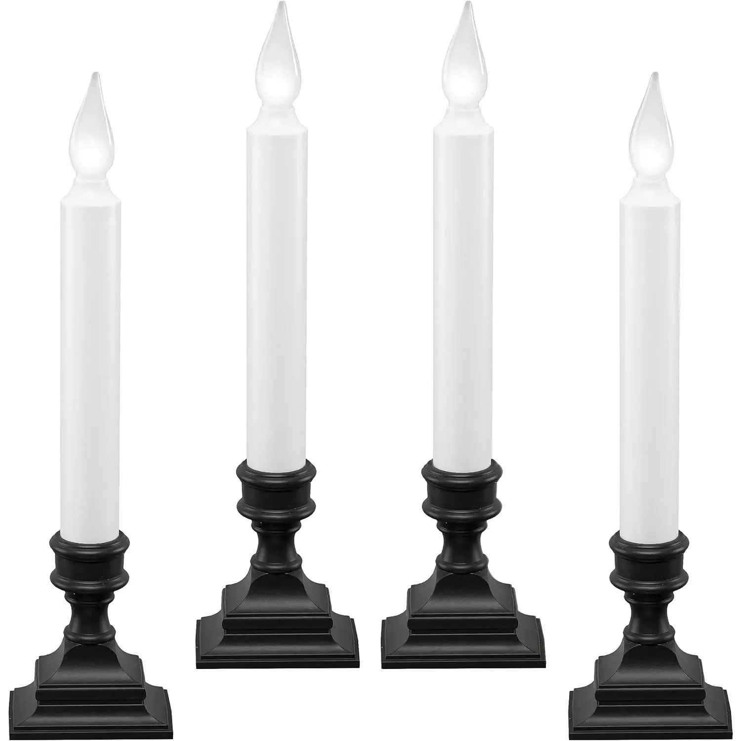 LED  Operated Window Candles with Timer, Bright Hot Spot, VT-1506A-4 (Pack of 4, Antique Bronze)