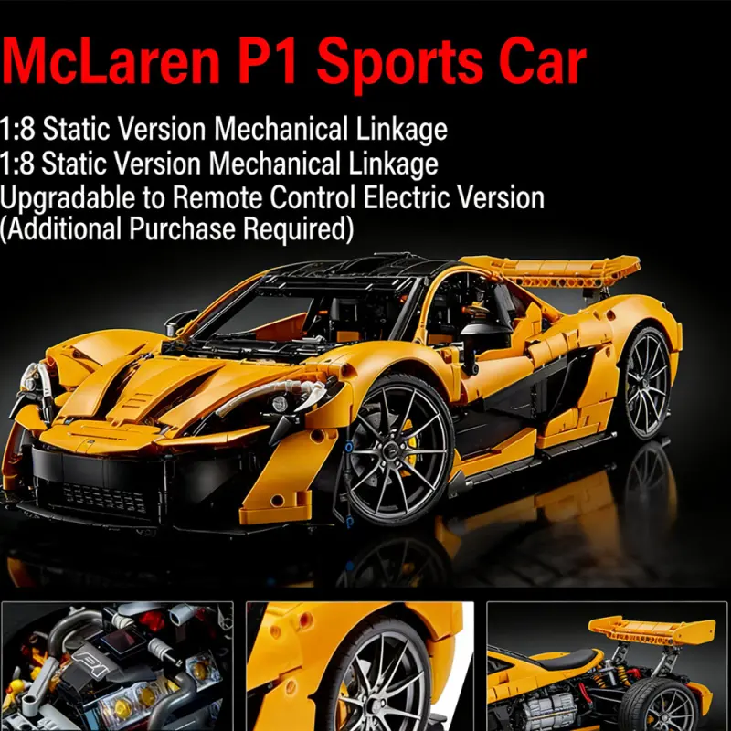 2026 POP 3893pcs Technical 42172 P1 Super Racing Car Building Blocks 1:8 Model Super Sports Cars Bricks Toys for Boys Gifts