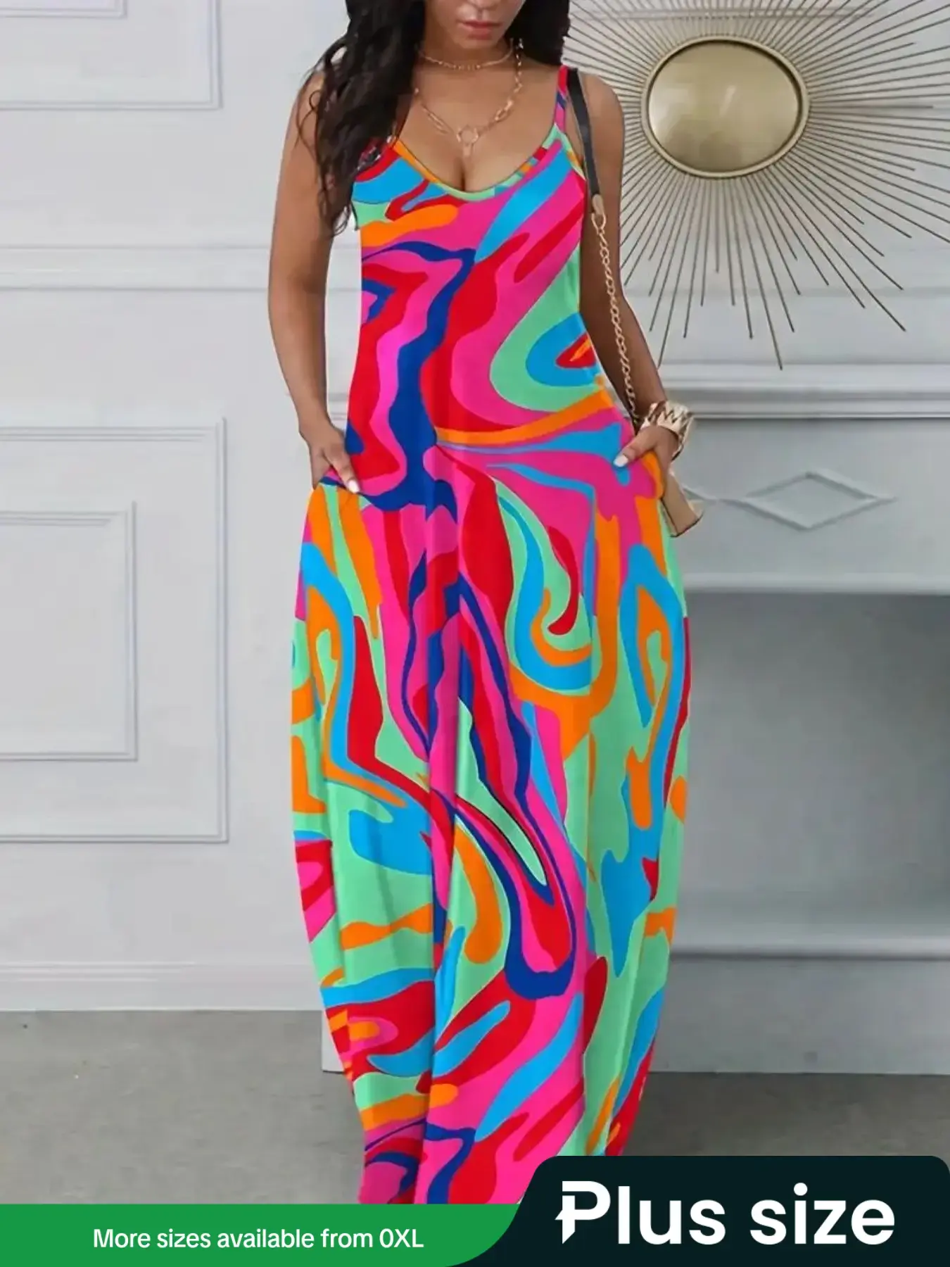 knee length dresses for ladies HN Black Plus Size V-Neck Maxi Dress Spaghetti Straps Ruched A-Line Dr   Hanna Nikole