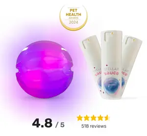 SUPERNOVA Starter Bundle | Vet-Recommended Dog Health Device + Stellar Sauce 3-Pack (Value Kit) | NASA & Harvard Study Backed Light Teeth Cleaning & Breath Freshening Device with All-Natural Stellar Sauce | Patent-Pending